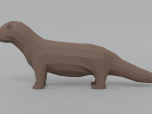 low poly cartoon mink low poly cartoon mink 3D Model