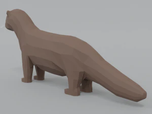 low poly cartoon mink low poly cartoon mink 3D Model