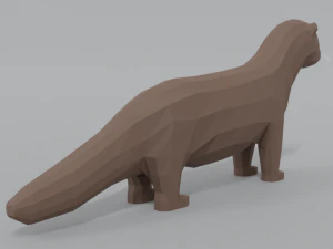 low poly cartoon mink low poly cartoon mink 3D Model