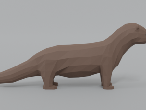 low poly cartoon mink low poly cartoon mink Model 3D