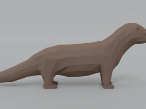 low poly cartoon mink low poly cartoon mink 3D Model