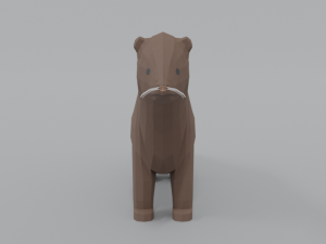 low poly cartoon mink low poly cartoon mink Model 3D