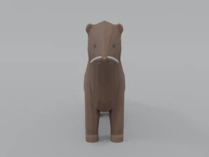 low poly cartoon mink low poly cartoon mink 3D Model