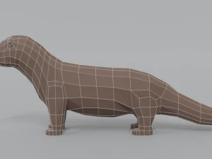 low poly cartoon mink low poly cartoon mink 3D Model