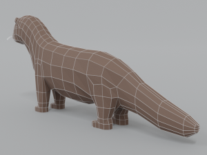 low poly cartoon mink low poly cartoon mink Model 3D