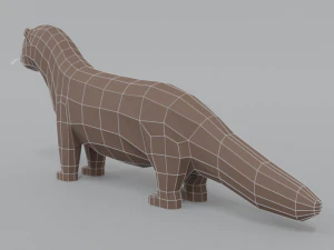 low poly cartoon mink low poly cartoon mink 3D Model