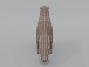 low poly cartoon mink low poly cartoon mink 3D Model