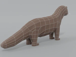 low poly cartoon mink low poly cartoon mink 3D Model