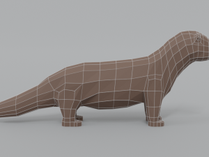 low poly cartoon mink low poly cartoon mink Model 3D
