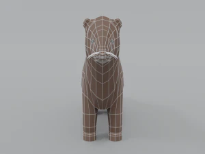 low poly cartoon mink low poly cartoon mink 3D Model