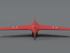 low poly cartoon messerschmitt me 163 komet airplane Model 3D