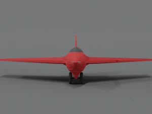 low poly cartoon messerschmitt me 163 komet airplane 3D Model