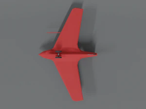 low poly cartoon messerschmitt me 163 komet airplane 3D Model