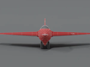 low poly cartoon messerschmitt me 163 komet airplane 3D Model