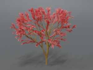 low poly cartoon tree 3Dモデル