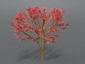 low poly cartoon tree 3D Model
