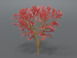low poly cartoon tree Modelo 3D