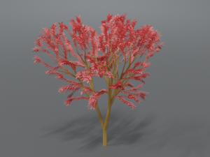 low poly cartoon tree Modelo 3D