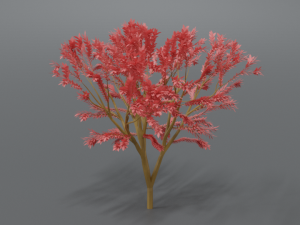 low poly cartoon tree Modelo 3D
