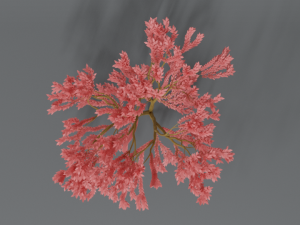 low poly cartoon tree Modelo 3D