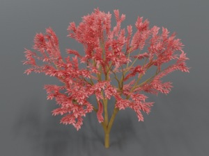 low poly cartoon tree Modelo 3D