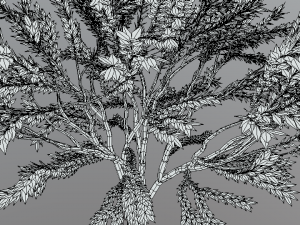 low poly cartoon tree Modelo 3D