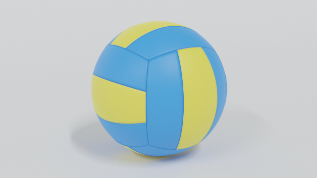 low poly cartoon volley ball free low-poly Model 3D .c4d .max .obj .3ds .fbx .stl .blend 