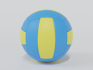 low poly cartoon volley ball free low-poly Model 3D