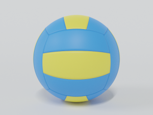 low poly cartoon volley ball free low-poly Model 3D