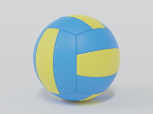 low poly cartoon volley ball free low-poly Model 3D