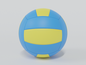 low poly cartoon volley ball free low-poly Model 3D