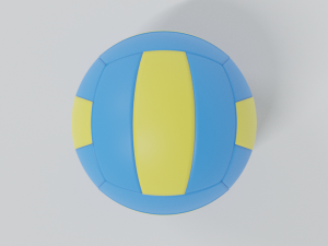 low poly cartoon volley ball free low-poly Model 3D
