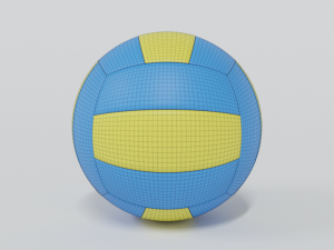 low poly cartoon volley ball free low-poly Model 3D