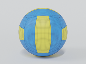 low poly cartoon volley ball free low-poly Model 3D