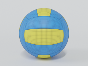 low poly cartoon volley ball free low-poly Model 3D