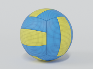low poly cartoon volley ball free low-poly Model 3D