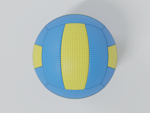 low poly cartoon volley ball free low-poly Model 3D