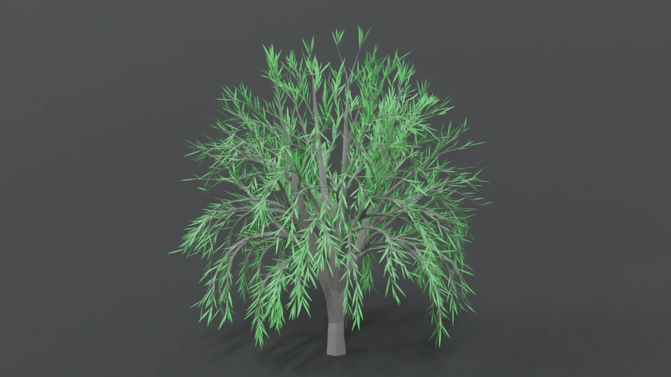 low poly cartoon tree 3D Model .c4d .max .obj .3ds .fbx .stl .blend 