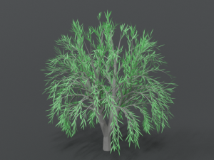 low poly cartoon tree Modelo 3D