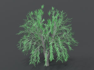 low poly cartoon tree Modelo 3D