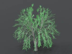 low poly cartoon tree 3D Model