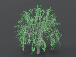 low poly cartoon tree 3D Model