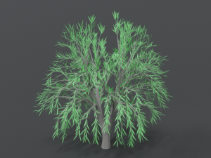 low poly cartoon tree Modelo 3D
