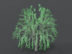 low poly cartoon tree 3D Model