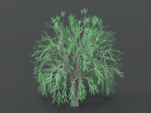 low poly cartoon tree Modelo 3D
