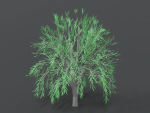 low poly cartoon tree 3D Model