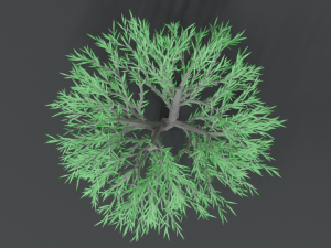 low poly cartoon tree Modelo 3D