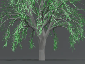 low poly cartoon tree 3D Model