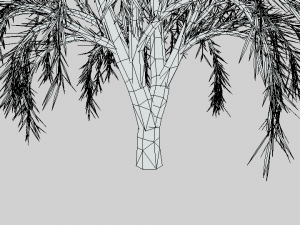 low poly cartoon tree Modelo 3D