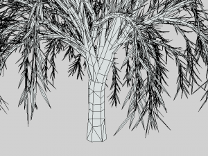 low poly cartoon tree Modelo 3D